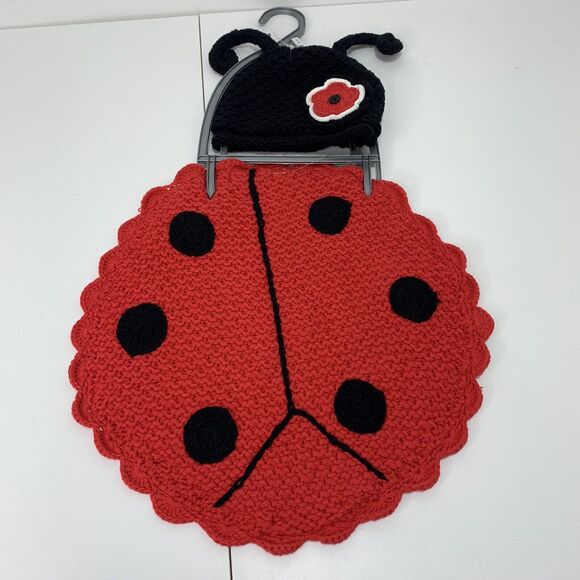 New LITTLE NEWCOMERS BABY'S FIRST Photo Photographing Ladybug Crochet Outfit - Picture 7 of 7